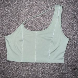 Shein asymmetrical green tank